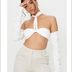 White tie around shirt